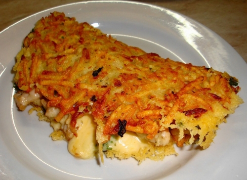 Курочка в ажурі з картоплі