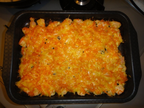 Запікаємо курочку під шубою