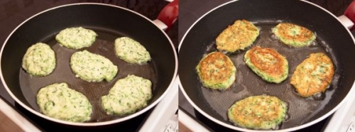 Обсмажуємо оладки до рум'яного кольору