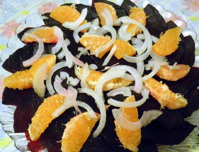 буряк з мандаринами