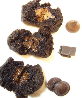 кекси з шоколадною начинкою