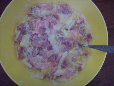 замаринуем м'ясо з цибулею