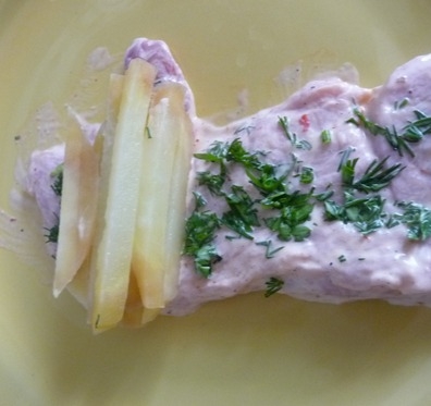 викладаємо картоплю на м'ясо