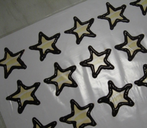 малюємо за прикладом зірочки з шоколаду