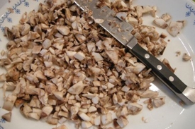 подрібнюємо печериці