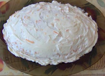 Обмазуємо шар страви майонезом