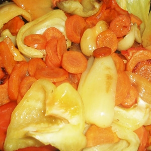 смажені моркву і перець