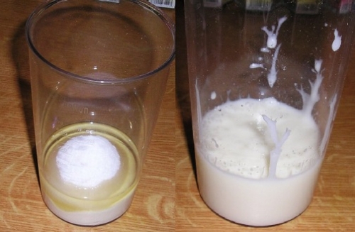 Збиваємо йогурт з маслом і цукром