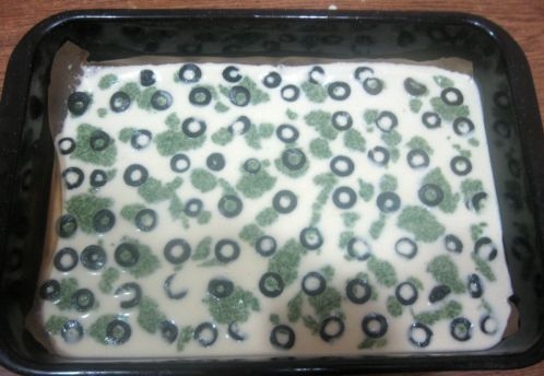 яєчна маса, готова до запіканню