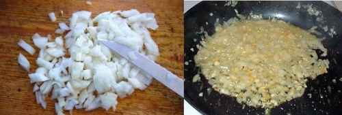 Ріжемо і обсмажуємо лук