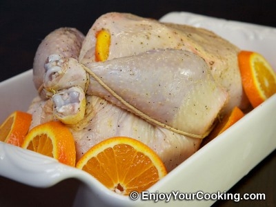 прикрашаємо блюдо залишилися апельсиновими кільцями