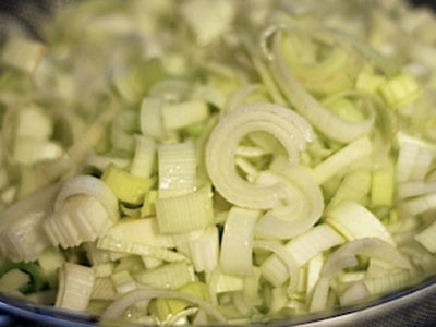 кільця цибулі порею