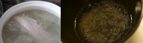 Замочуємо желатин в бульйоні