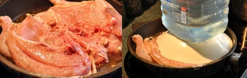 Обсмажуємо курча з обох сторін