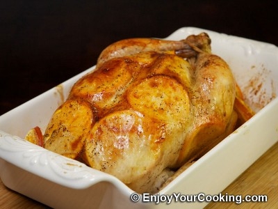 запікаємо курку з апельсинами