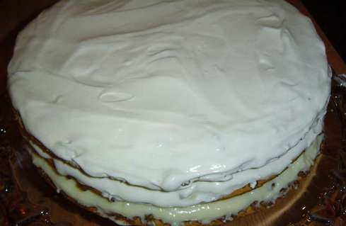 наступний корд змащуємо сметанним кремом