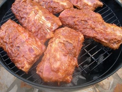 обсмажуємо замариновані реберця