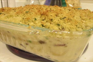 запіканка із сухарним соусом