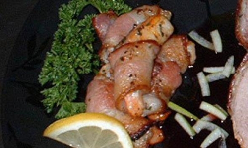 креветки з беконом у бурбоне