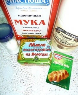 інгредієнти для приготування тіста