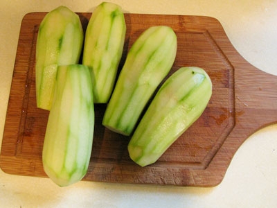 нечищене кабачки