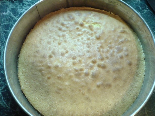 остуджуємо готовий корж