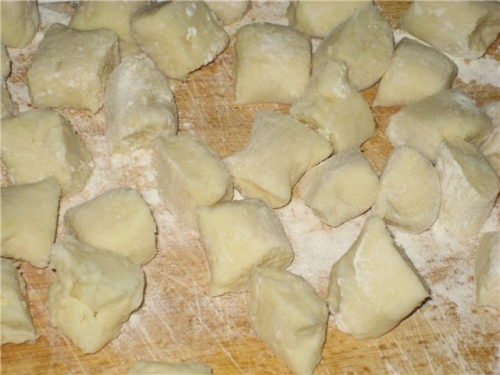 нарізані галушки