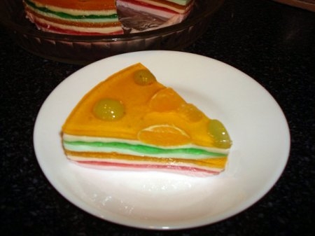 Торт-желе у розрізі