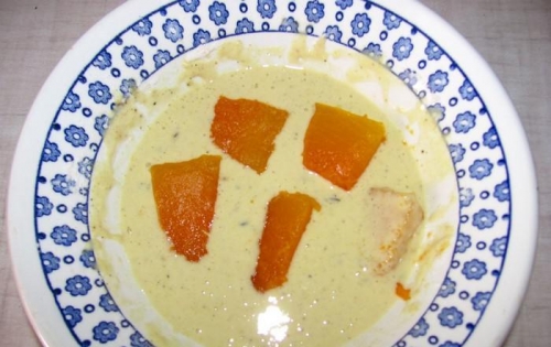 занурюємо гарбуз в кляр