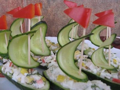 оригінальна закуска огіркова флотилія