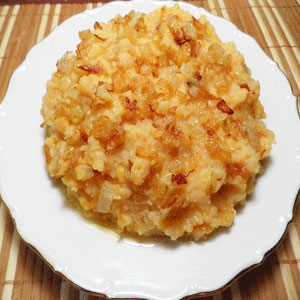 каша зі шкварками