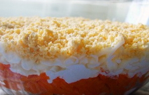 Шари салату Мімоза