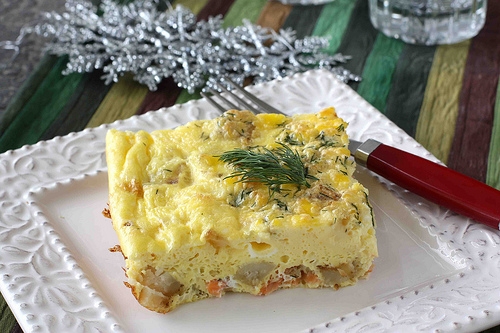 картопляна запіканка з лососем