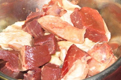 м'ясо шматочками