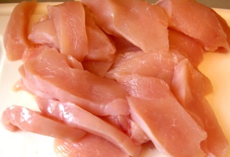 подрібнена куряча грудка