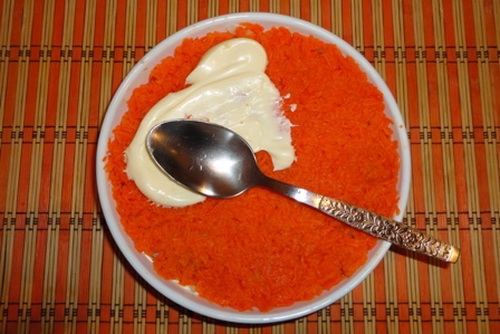 останній шар Змащуємо майонезом