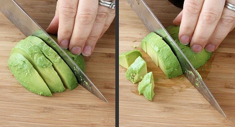 нарізаємо авокадо