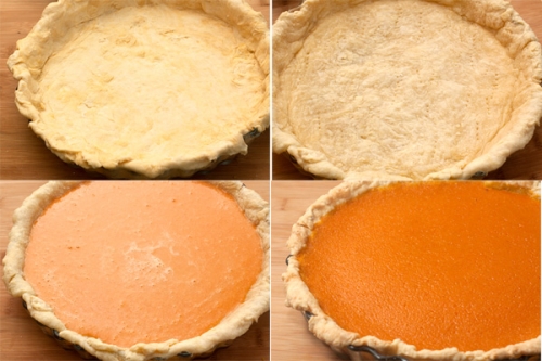 запікаємо спочатку корж, а потім заливаємо його начинкою