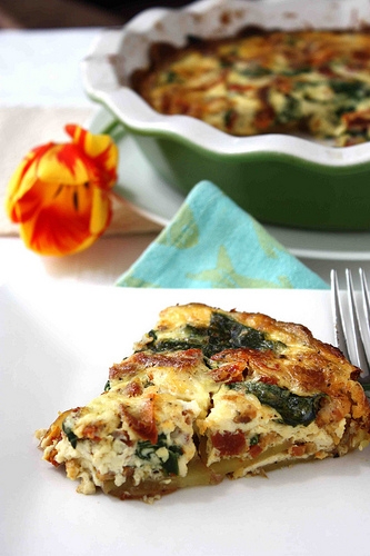 картопляний пиріг з беконом