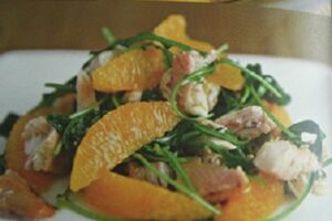 Салат з індички з апельсином і руколою