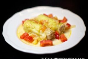 Фарширований лук-порей