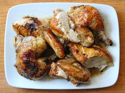 курка на тарілці