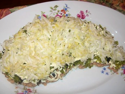 Шостий шар салату Морська стихія