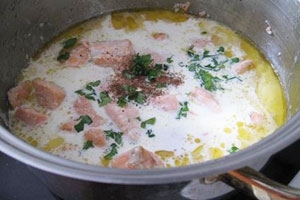 горбуша в сметані