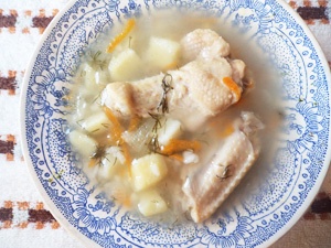 курячий суп з рисом