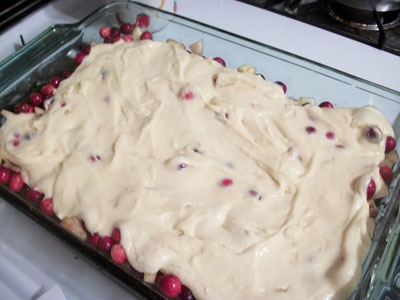 тісто на фруктах