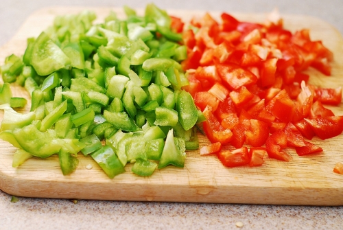 болгарський нарізаємо перець