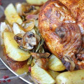 ароматне блюдо з курки з гарніром