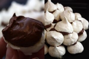 Торт з безе з шоколадним кремом