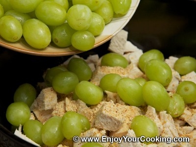 салат з виноградом і куркою